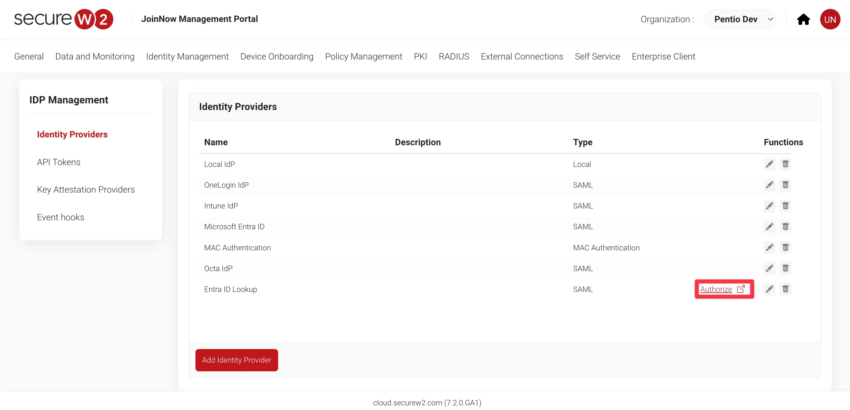 Identity Lookup Providerの設定4-1