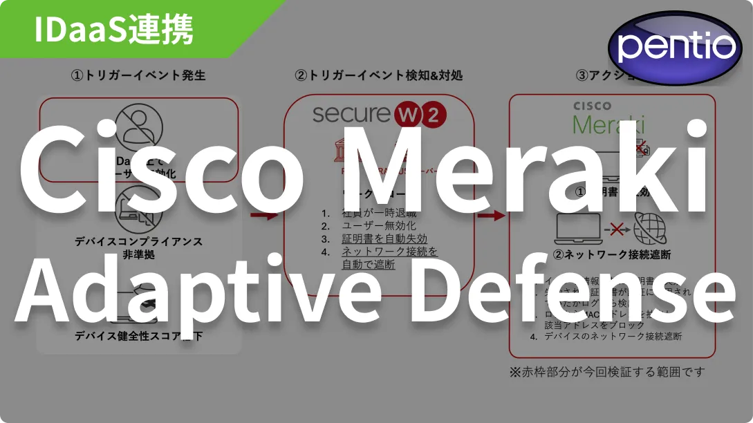 Merakiネットワークへの接続を証明書失効後に即時遮断するの画像